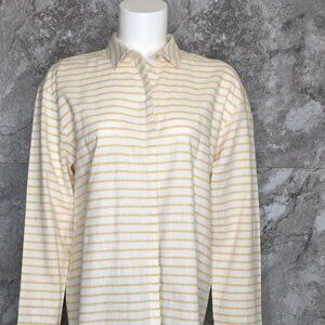 LAFAYETTE 148 Linen Striped Blouse Size: M